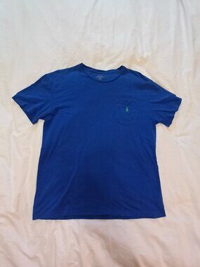 Polo by Ralph Lauren - Blue Pocketed Tee shirt - Adult Medium